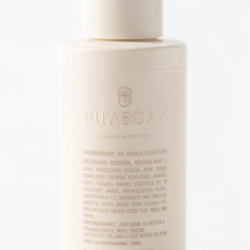 Close-up of a skincare product ingredient label